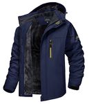 MAGCOMSEN Winter Jackets for Men Waterproof Snow Jacket Mens Fleece Jackets Hiking Jacket Mens Windproof Breathable Ski Coats for Men Coats and Jackets Dark Blue, M