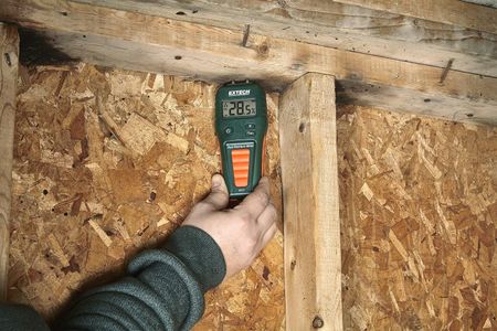 Extech MO55 Pin/Pinless Moisture Meter – Green, Dual Sensor