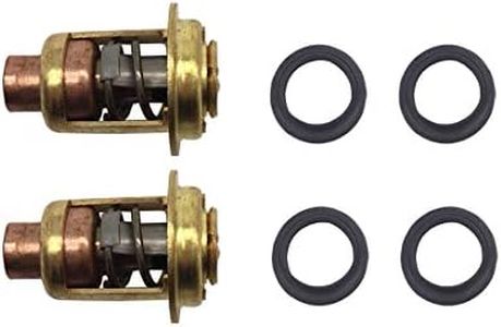 2 Pcs Thermostat Kit 75692Q2 75692T 13340 for Mercury Marine 143F Degree 135-150HP