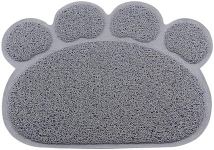 Foodie Puppies Cat Litter Trapping Mat - (Paw Design, Large), Traps Mess from Box, Protects Floors, Urine-Proof, Washable, Soft on Kitty Paws, Easy to Clean Scatter Control Traps (45x60cm, Grey)