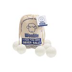 Woolite Reusable Wool Laundry Dryer Balls, Cuts Drying Time in Half, Natural Fabric Softener, Reduces Clothing Wrinkles, Eco-Friendly, Money Saver, 6 Pack