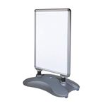 Heavy Duty Silver Pavement Sign Waterbase A-Board, Outdoor Poster Display Stand (A0)