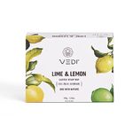 Vedi Lime & Lemon Delicate Skin Pure Castile Soap Bar | Hemp Based | 100% Natural Handmade Soap Without Harsh Chemical | SLS & Paraben Free | With the Goodness of Lime & Lemon (100g)