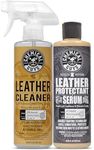 Chemical Guys Leather Cleaner & Leather Serum Kit for Car Interiors, Furniture, Apparel, Shoes, Boots, and More (Works on Natural, Synthetic, Pleather, Faux Leather and More), 16 fl oz - 2 Items