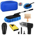 6Pcs-Cars Cleaning Kit Car Accessories 2026 Car Duster Microfiber Brush | Bag-1 | 1 Vacuum | 1 Dustbin | 1 Microfiber Cloth | 2 Interior Cleaning Brush (6)