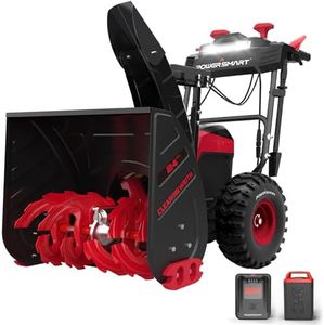 PowerSmart 80V 24in. Self-Propelled Cordless Snow Blower, 2-Stage with 6.0Ah Battery and Charger (HB2805A)