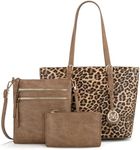 Montana West Tote Bag for Women Purse and Hand Bags Tote Purse and Wallet Set Shoulder Satchel Bag for Women Brown Leopard Print gifts MWC3-G055BR