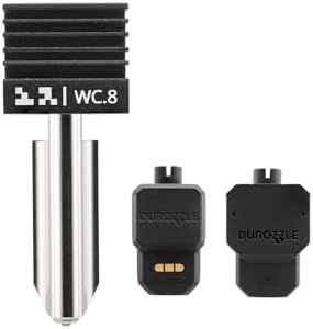 DUROZZLE 0.8mm Tungsten Carbide Nozzle Hotend for Bambu Lab H2D/H2S/X2D/P2S/A1/A1 mini/A2L 3D Printer and H2C Left Extruder, High Thermal Conductivity Abrasion Resistance, with Silicone Cover Socks*2