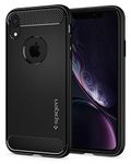 Spigen Rugged Armor Back Cover Case Compatible with iPhone XR (TPU | Matte Black)