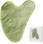 GeeRic Gua Sha Scraping Massage Tool, Jade Gua Sha Board Traditional Scraper Tool for Face Body SPA Anti-Aging Natural Stone Aventurine Guasha for Silky Smooth & Beautiful Skin Green