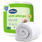 Silentnight Anti Allergy Single Duvet 10.5 Tog - All Year Round Winter Quilt Duvet Anti-Bacterial and Machine Washable with Allergy UK Approved Anti Allergy Fibres - Single Bed