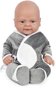 Vollence 14 inch Full Silicone Baby Dolls That Look Real,Not Vinyl Dolls,Realistic Reborn Real Baby Dolls,Lifelike Silicone Baby Doll - Boy