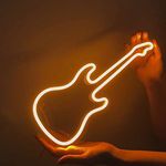 Guitar Neon Sign/Lights (10x18 inches) Neon LED Light, Decorative Light for Room,Party and Bar