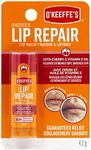 O'Keeffe's Ultra Hydrating Cherry Lip Repair Lip Balm, Relieves Extremely Dry Cracked Lips, All Day Moisture, Stick, (Pack of 1), 109542