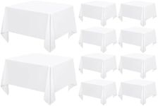 10 Pack White Square Tablecloths 52