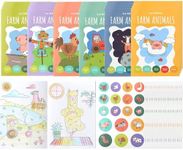 THE TWIDDLERS 24 Mini Colouring Books for Party Bags, with Stickers - Farm Animal Theme, A6 Mini Books for Children, Age 4-8, Perfect Small Colouring Books for Party Bag Fillers Favours