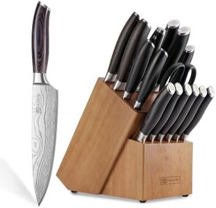 PAUDIN 17 PCS Kitchen Knife Set, Razor Sharp Knife Block Sets, Ideal Gifts