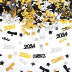 Graduation Party Decorations 2022, Black Gold Graduation Confetti Table Centerpieces Decorations for Graduation Party Supplies, Congrats Grad Party Decorations