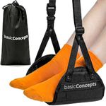 Airplane Foot Hammock (Memory Foam), Perfect Airplane Footrest to Relax Your Feet | Foot Hammock for Airplane Travel Accessories, Desk Foot Hammock, Travel Foot Rest, Comfy Foot Hanger Airplane