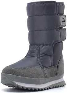 DADAWEN Women's Waterproof Frosty Snow Boot Gray US Size 10