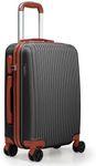 CALDARIUS Hardshell Luggage | Durable Suitcases | Lightweight & Secure with Combination Lock | Smooth 4 Dual Spinner Wheels | Ideal Travel Bag & Luggage Sets (Grey, Cabin 20'')