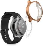 kwmobile Case Compatible with Huami Amazfit GTR 4 Case - 2X TPU Silicone Fitness Tracker Cover - Rose Gold/Transparent