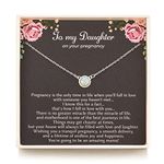 RareLove First Time Mum Gift,Daughter Pregnancy Gift from Mum,925 Sterling Silver White Opal Necklace Jewellery Present For Mum to be,Expecting Mum,Daughter Push Gift,Baby Shower Gifts