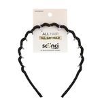 Conair Scunci Effortless Beauty Zig Zag headband - hair accessories for women - hairpin headband - black headband - 1 Count