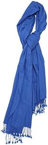 Cashmere Boutique 100% Pure Cashmere Shawl - Soft, Luxury Lightweight, Perfect for Daily Wear or Any Occasion, Long Winter Warm Shawl for Women - Medium Blue, 36" x 80"