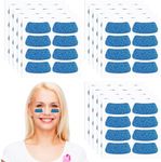 Cholemy 120 Pairs Eye Black Stickers Bulk Baseball Face Glitter Stickers Football Softball Party Favor Spirit Day Accessories (Blue)