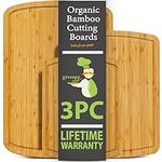 Organic Bamboo Cutting Board Set of