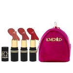 LoveChild Masaba - Pocket Mini Lipsticks (Set of 3 + Travel Pouch) Hydrating & Nourishing, Long lasting, Matte Bullet Lipstick, 1.5 gm each, Combo B