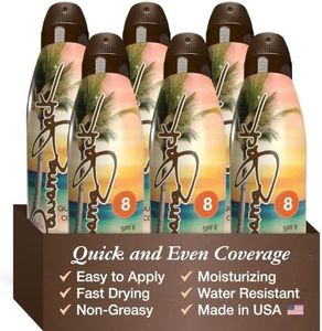 Panama Jack Instant Bronzer Sunscreen - SPF 8, Antioxidant, Moisturizing, PABA, Paraben, Gluten & Cruelty Free, Water Resistant (80 Minutes), 5.5 OZ (Pack of 6)