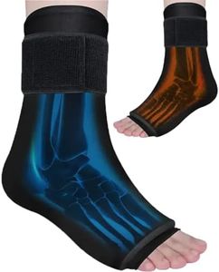 Foot/Ankle ice Pack Wrap for Injuries Reusable [with adjustable velcro strap], heat ankle wrap, cold compression sleeve for ankle foot, Flexible Gel heat Pack for Hot and Cold Therapies, Stretchable injury Cold Pack for Achilles Tendonitis,Plantar Fasciitis,Swelling,Sprained,Post-Surgery Recovery (L)