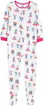 Carter's Big Girls Footed Microfleece PJ's Sleeper Pajamas, Snow Globe, 7 Years