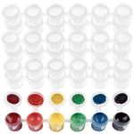 36 Empty Paint Pots with Lids, 5 ml/0.17 OZ Clear Empty Storage Paint Containers,Mini Painting Cup Arts Crafts Containers for Summer Camp Kids Classrooms Schools Paintings Art Festivals etc