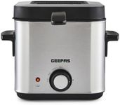 GEEPAS Deep Fat Fryer – Adjustable Thermostat, Viewing Window, Cool-Touch Handle, Non-Stick Inner Pot, Indicator Light and Compact to Family-Size Options (1.5L)