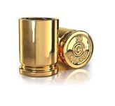 50 Caliber Shot Glasses, Ceramic Gun Shot Glass Set of 2, Bullet Casings Shaped Drinking Glasses, Gift for Men, Father's Day Gift Set