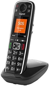 Gigaset E720 il nuovo cordless con annuncio vocale di chi chiama, tastiera parlante, bluetooth per gli auricolari o apparecchi acustici. Nero Italia