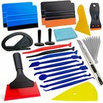 Umaki Vehicle Wrap Kit for Vinyl Wrap PPF Window Film Tint, Vinyl Application Kit Tinting Tools with Scraper, Corner Trim Tools, Rubber Squeegee, Film Knife Cutter, Cleaning Cloth, Wrap Magnets