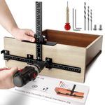 Cabinet Hardware Jig,Kitchen Cabinet Door Handle Jig,Cabinet Jig for Handles and Pulls Aluminum Alloy,Adjustable Drill Guide Kitchen Cabinet Handle Template for Drawer/Cabinet/Door Handles and Pulls