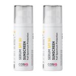 Cos-IQ Sunscreen SPF 50 PA++++ Serum | UVA/B & Blue Light Protection for Men & Women | Broad Spectrum Sun Protection | Oily, Dry, Sensitive & Combination Skin | No White Cast | 30ml, Pack of 2