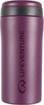 Lifeventure Stainless Steel Thermal Mug, Leakproof and Vacuum Insulated Reusable Coffee Travel Cup, Matt Purple, 300 ml