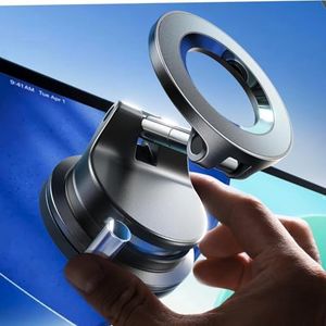 LISEN for MagSafe Vacuum Suction Car Mount [Upgraded 82+LBS] 360 Adjustable Vacuum Magnetic Phone Holder, Super Strong Suction Cup Phone Mount for Dash, for iPhone 16 Pro Max 15 14 13 12 Plus Mini