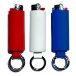 Lighter Locators 3 Packs - - Lighter Holder Keychain with Spring Clip | Lighter Case for BIC Lighters | Lighter Keychain Accessories | Lighter Not Included (Red, White & Blue)