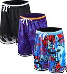 AOPAOSP 2/3 Pack Basketball Shorts with Zipper Pockets for Men,Active Athletic Shorts, Black.purple.blue.718, XX-Large