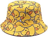 XYIYI Cute Yellow Rubber Duck Bucket Hat Beach Fisherman Hats for Women Men Teen Girls