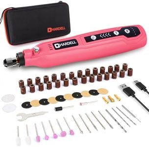 HARDELL Cordless Rotary Tool Kit with 69 Accessories - 5-Speed Mini Power Tool, USB Rechargeable for Drilling, Sanding, Polishing, Engraving (DIY & Crafts)