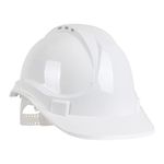 Blackrock White Hard Hat, Safety Helmet, For Construction, Mens Womens Unisex, Work Hats, Builder, One Size Adjustable Head Strap, HDPE Protection, UK/EU 2016/425 EN937:2012+A1:2012