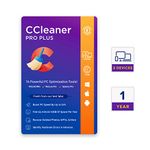 CCleaner Professional Plus| 3 Devices 1 Year | Windows PC, Mac & Android | Boost your device performance | Email Delivery in 2 hours.